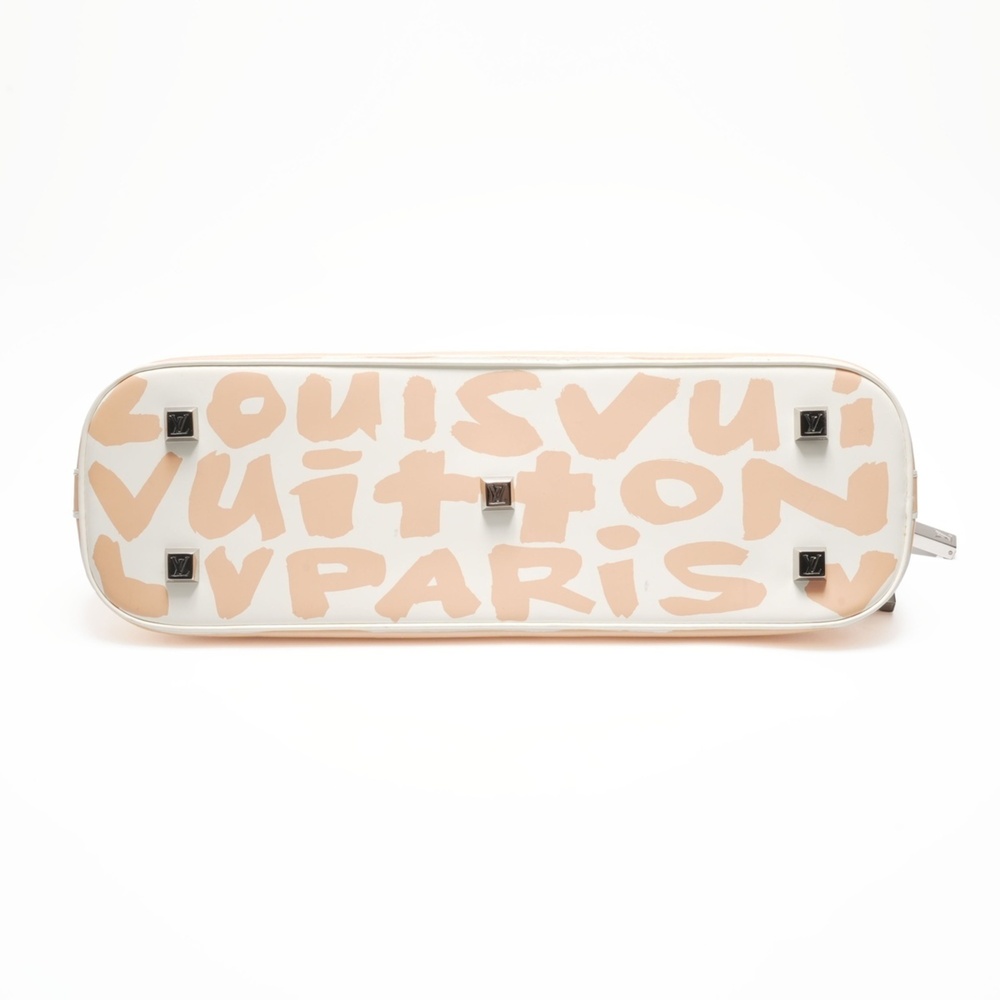 Louis Vuitton 2001 Graffiti Alma Horizontal Handbag in White and Beige - Picture 8 of 12